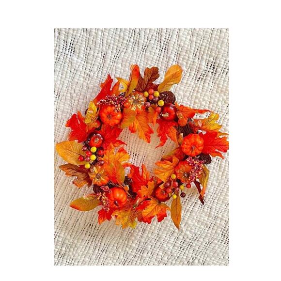 Beautiful Fall Thanksgiving Halloween Door Wreath 16” - Picture 1 of 8